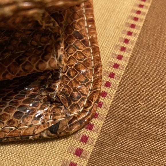 Snakeskin convertible clutch and matching wallet